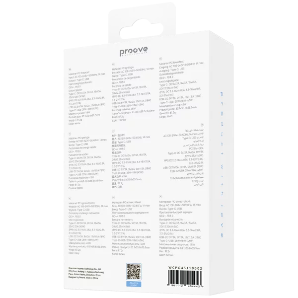 Wall Charger Proove Pocket Gan 45W (Type-C + USB) - foto 5