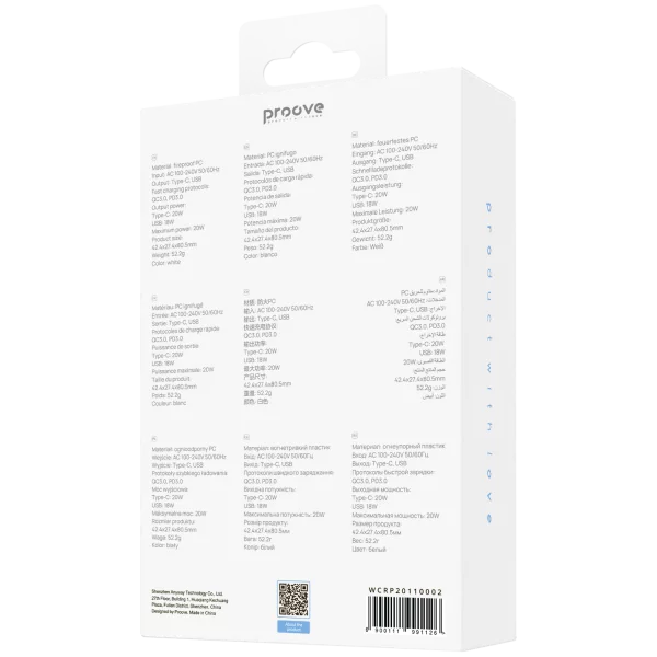 Wall Charger Proove Rapid 20W (Type-C + USB) - Foto 5