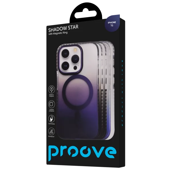 Proove Shadow Star Case with Magnetic Ring iPhone 16 - Photo 2