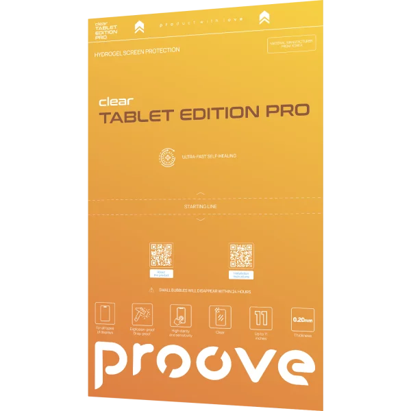 Protective hydrogel film Proove Hydrogel Screen Protection TABLET EDITION PRO Clear - foto 1