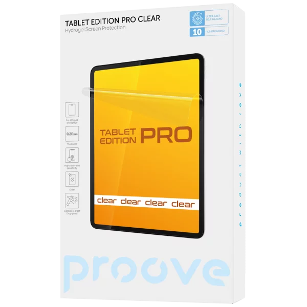 Protective hydrogel film Proove Hydrogel Screen Protection TABLET EDITION PRO Clear